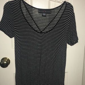 Jc Penny’s black and white striped shirt